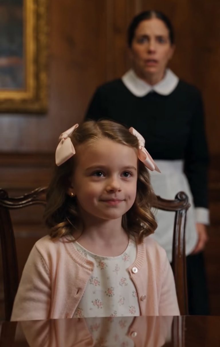 La niña entregó una carta en plena reunión y una sola frase hizo que el dueño de la mansión mirara a la empleada con desconfianza